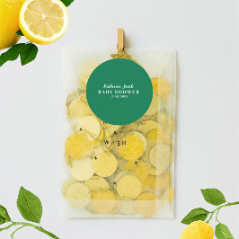 Kleine Süsse auf dem Weg Lemon Citrus Babydusche Runder Aufkleber