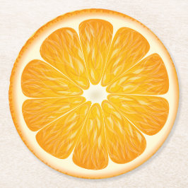 Kleine Süsse auf dem Weg Lemon Citrus Babydusche Runder Pappuntersetzer