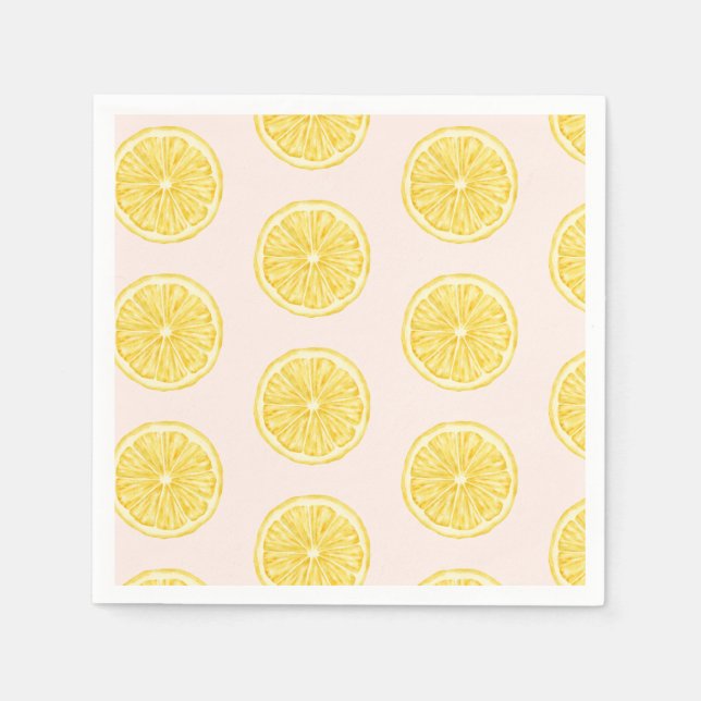 Kleine Süsse auf dem Weg Lemon Citrus Babydusche Serviette (Vorderseite)