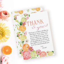 Kleine Süsse auf der Way Baby Dusche Dankeskarte