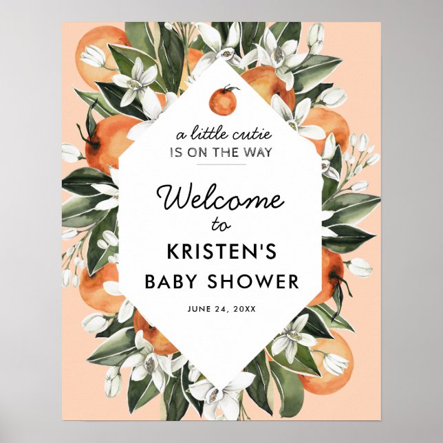Kleine Süsse Baby Dusche Empfang Poster (Vorne)