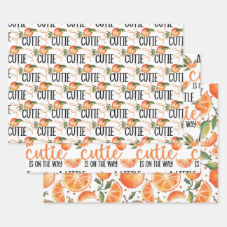 KLEINE SÜSSE BABY SHOWER PATTERN GESCHENKPAPIER SET