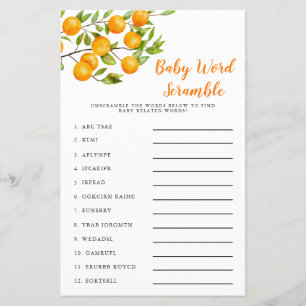 Kleine Süsse Baby Word Scramble Game