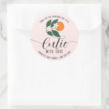 Kleine Süsse Babydusche Citrus Orange Vielen Dank