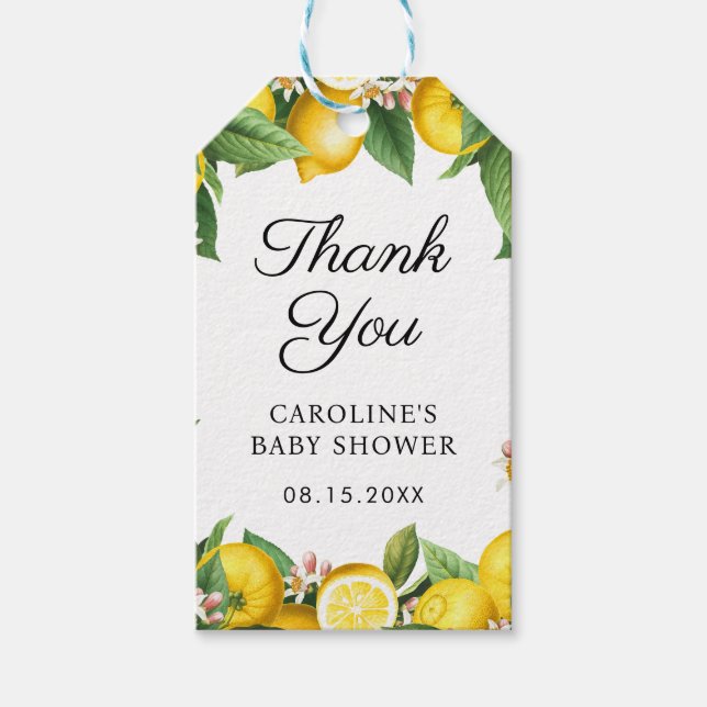 Kleine Süsse Babydusche Danke Geschenkanhänger (Vorderseite)