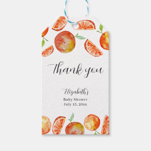 Kleine Süsse Babydusche Danke Orange Geschenkanhänger