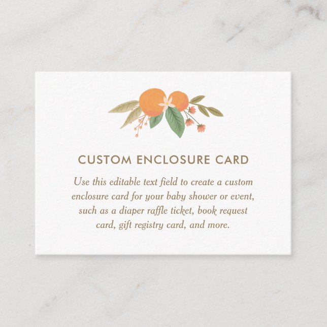 Kleine Süsse Babydusche Duschvorrichtung Begleitkarte (Vorderseite)