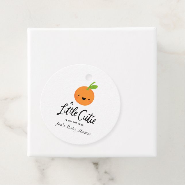 Kleine Süsse Babydusche Handschrift Süsse Orang Geschenkanhänger (Beispiel)