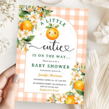 Kleine Süsse Babydusche Orangengeschlecht neutral