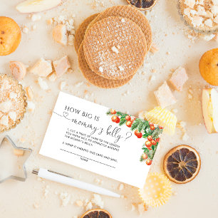 Kleine Süsse Babydusche wie groß ist Mama's Bauch Begleitkarte