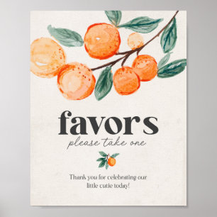 Kleine Süsse Babyduschfavoriten Zeichen Poster