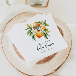 Kleine Süsse Babyduschpapier Napkins Orange Serviette