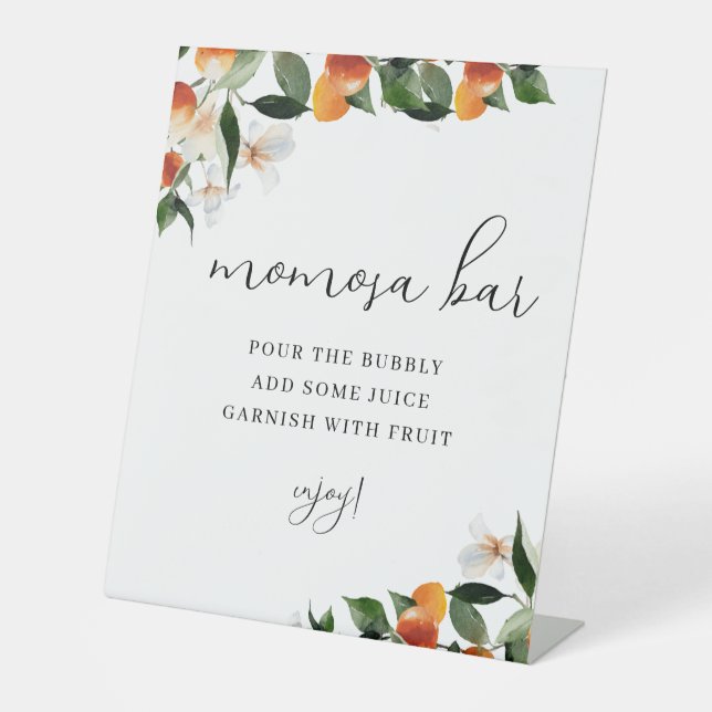 kleine Süsse Blumenbrunnen-Babydusche Bar Sockelschild (Vorderseite)