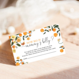 Kleine Süsse botanisch wie groß ist Mama's Bauch Begleitkarte