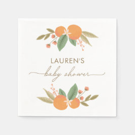 Kleine Süsse Citrus Baby Dusche Serviette