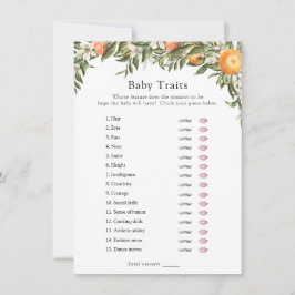 Kleine Süsse Citrus Baby Tracks Duschenspiel Einladung