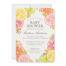 Kleine Süsse Citrus Floral Orange Babydusche