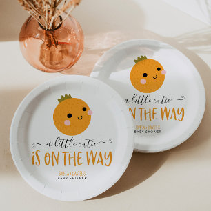 Kleine Süsse Citrus Moderne Babydusche Papierplatt Pappteller