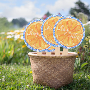Kleine Süsse Citrus Orange Azulejo Kinderdusche Fächer