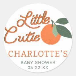 Kleine Süsse Clementine Babydusche Sticker