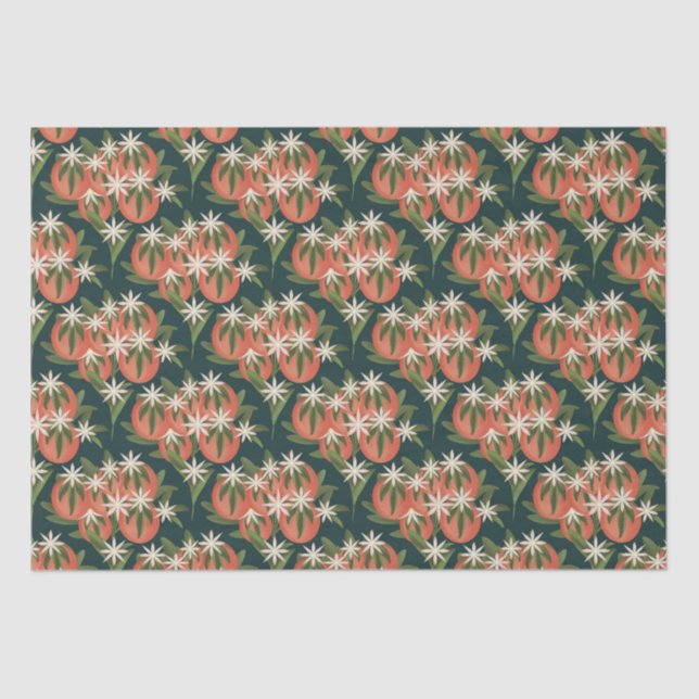 Kleine Süsse Clementine Green Seidenpapier (Vorderseite)