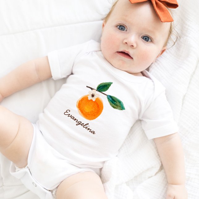 Kleine Süsse Clementine Mädchenname Baby Strampler (Von Creator hochgeladen)