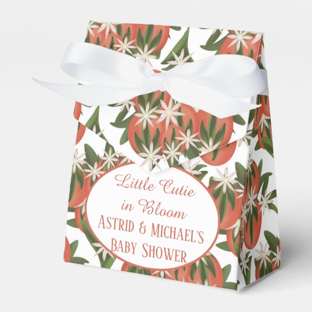 Kleine Süsse Clementine Neutral Baby Dusche Geschenkschachtel (Vorderseite)