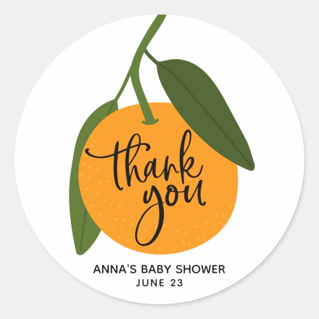 Kleine Süsse danke Ihnen Aufkleber (Vorderseite)