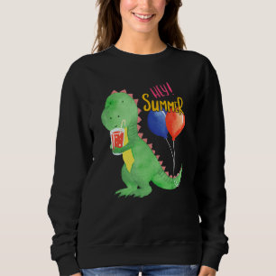 Kleine süße Dinosaurier mit Limonade Erfrischung f Sweatshirt