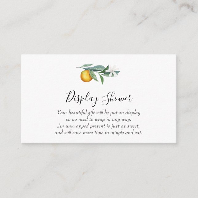 Kleine Süsse Display Duscheinsteckkarte Begleitkarte (Vorderseite)