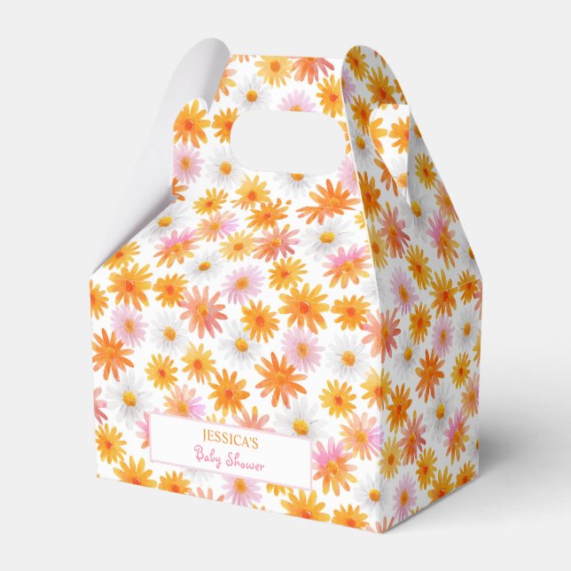 Kleine Süsse farbenfrohe Daisy Pattern Kinderdusch Geschenkschachtel (Vorderseite)