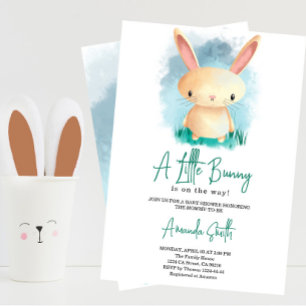 Kleine süße Häschen-Baby-Party Einladung
