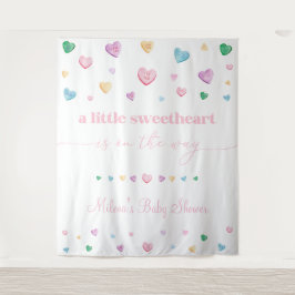 Kleine Süße-Herzchen-Baby-Party-Gesprächsherzen Wandteppich