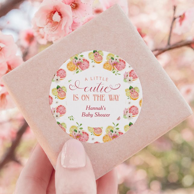 Kleine Süsse ist auf dem Weg Baby Duwer Gefallen Runder Aufkleber (Von Creator hochgeladen)