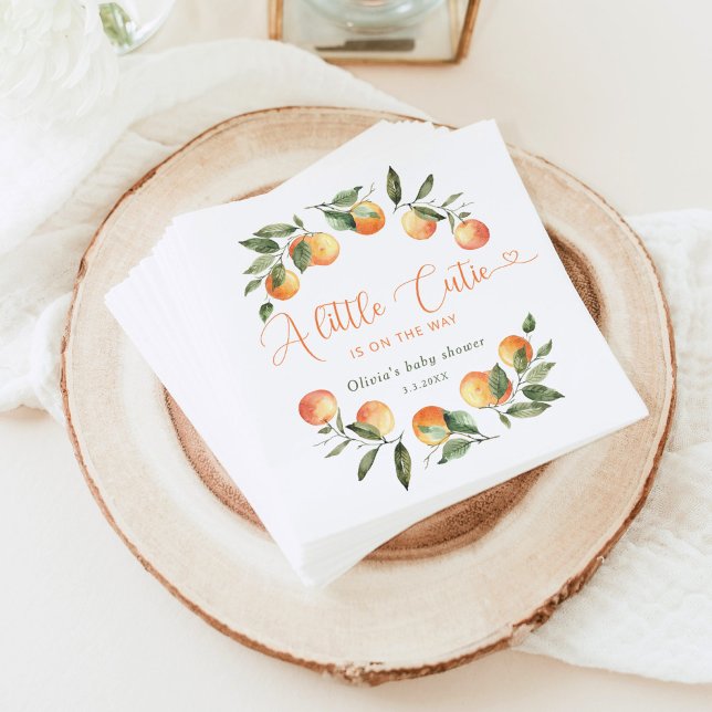 Kleine Süsse ist auf dem Weg Babydusche Serviette (Von Creator hochgeladen)