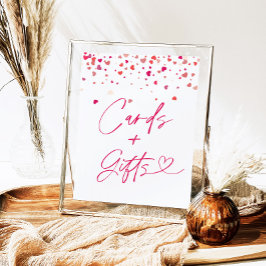 Kleine süße Karten und Geschenke signieren Poster