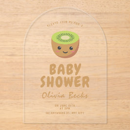 Kleine Süsse Kiwi Babydusche Acryleinladungen