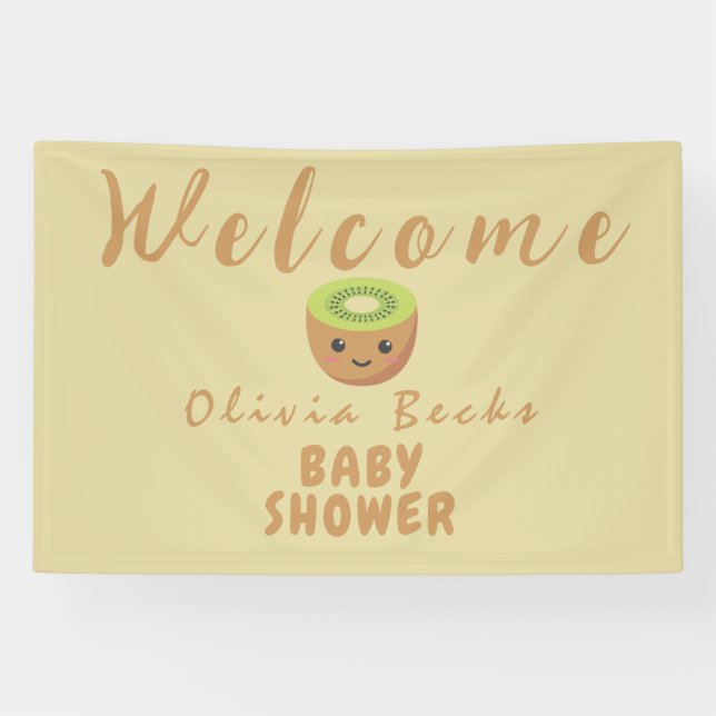 Kleine Süsse Kiwi Babydusche Banner (Horizontal)