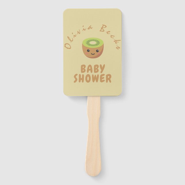 Kleine Süsse Kiwi Babydusche Fächer (Vorderseite)