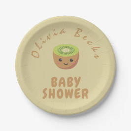 Kleine Süsse Kiwi Babydusche Pappteller