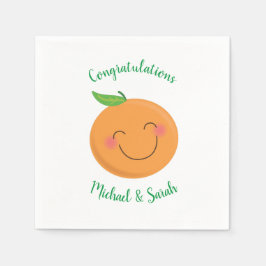 Kleine Süsse Mandarine Baby Duwer Gender Neutral Serviette