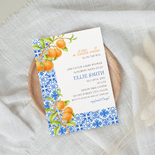 Kleine Süsse   Mediterranean Citrus Baby Dusche Einladung