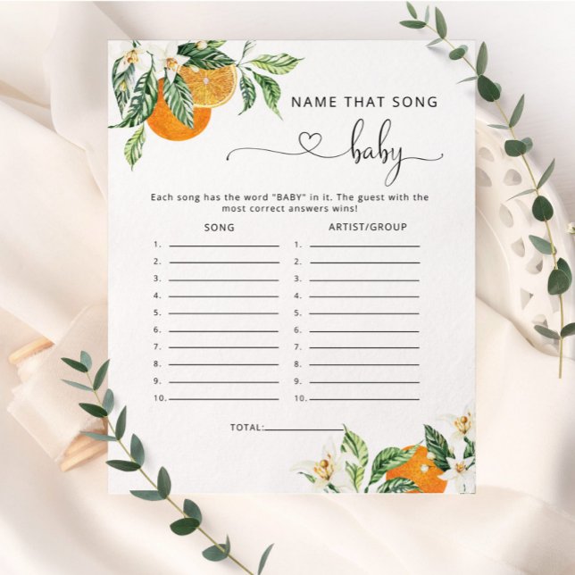 Kleine Süsse Name dieses Liedes Baby Dusche Spiel (Von Creator hochgeladen)