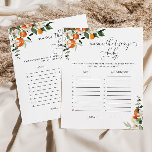 Kleine Süsse Name dieses Liedes Baby Dusche Spiel