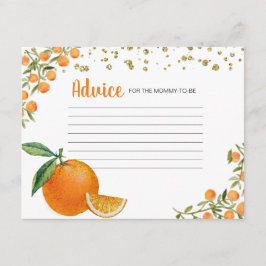 Kleine Süsse Orange Advice Card Begleitkarte