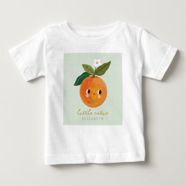 Kleine Süsse Orange Baby Baby T-shirt (Vorderseite)