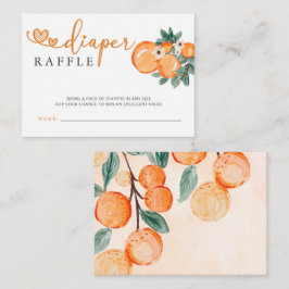 Kleine Süsse Orange Baby Duschdusche Windeln Raffl Begleitkarte