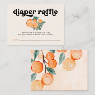 Kleine Süsse Orange Baby Duschdusche Windeln Raffl Begleitkarte