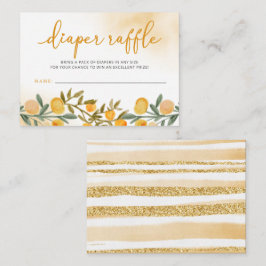 Kleine Süsse Orange Baby Duschdusche Windeln Raffl Begleitkarte