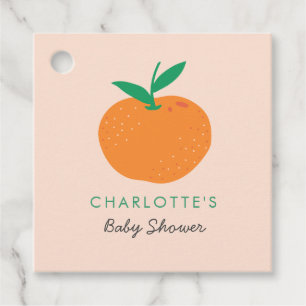 Kleine Süsse Orange Baby Duwer Fevor Tags Geschenkanhänger
